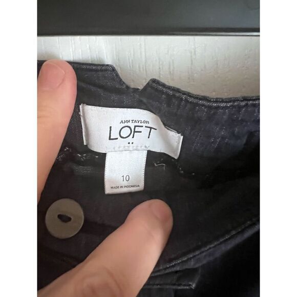 Ann Taylor Loft Navy Blue Trouser Pants size 10 adjustable waist - Picture 6 of 10